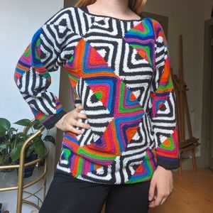 RARE Hand Knitted Jennifer Reed Petite Sweater